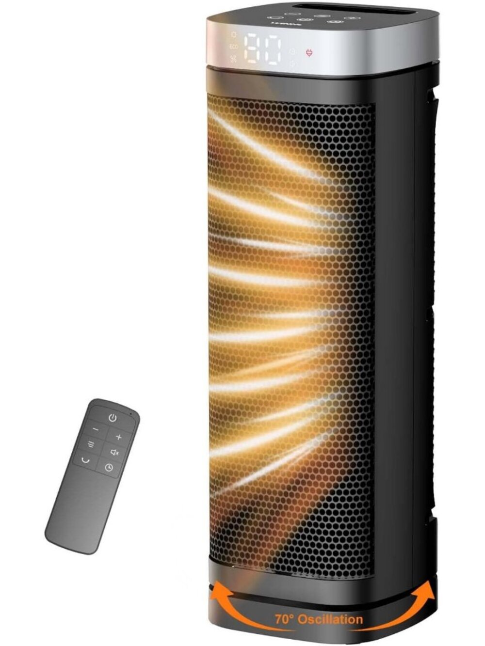 1500W Electric Space Heater for Indoor Use with Adjustable Thermostat & Safety